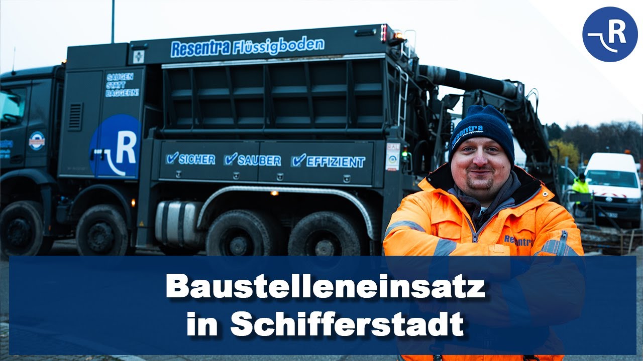 Baustelleneinsatz mit dem RSP Saugbagger Doppelventilator in Schifferstadt | Resentra GmbH