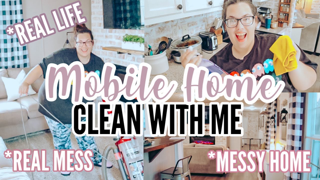 Single wide mobile home cleaning motivation | vlog style | mobile home clean with me | REAL LIFE 🧹