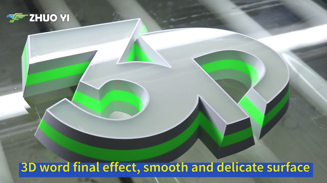Advertising word 3D printer making