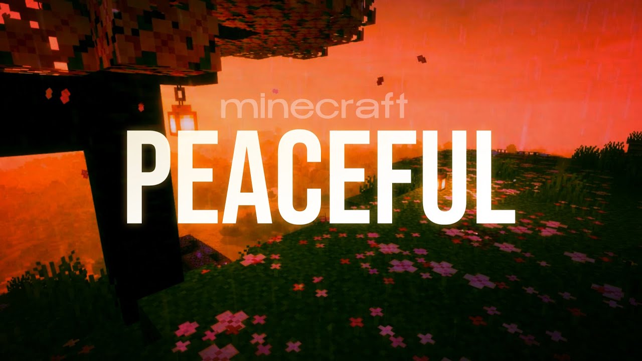 Minecraft Peaceful Sunset ASMR 🌅 Warm Light, Soft Rain & Calm Nature Ambience