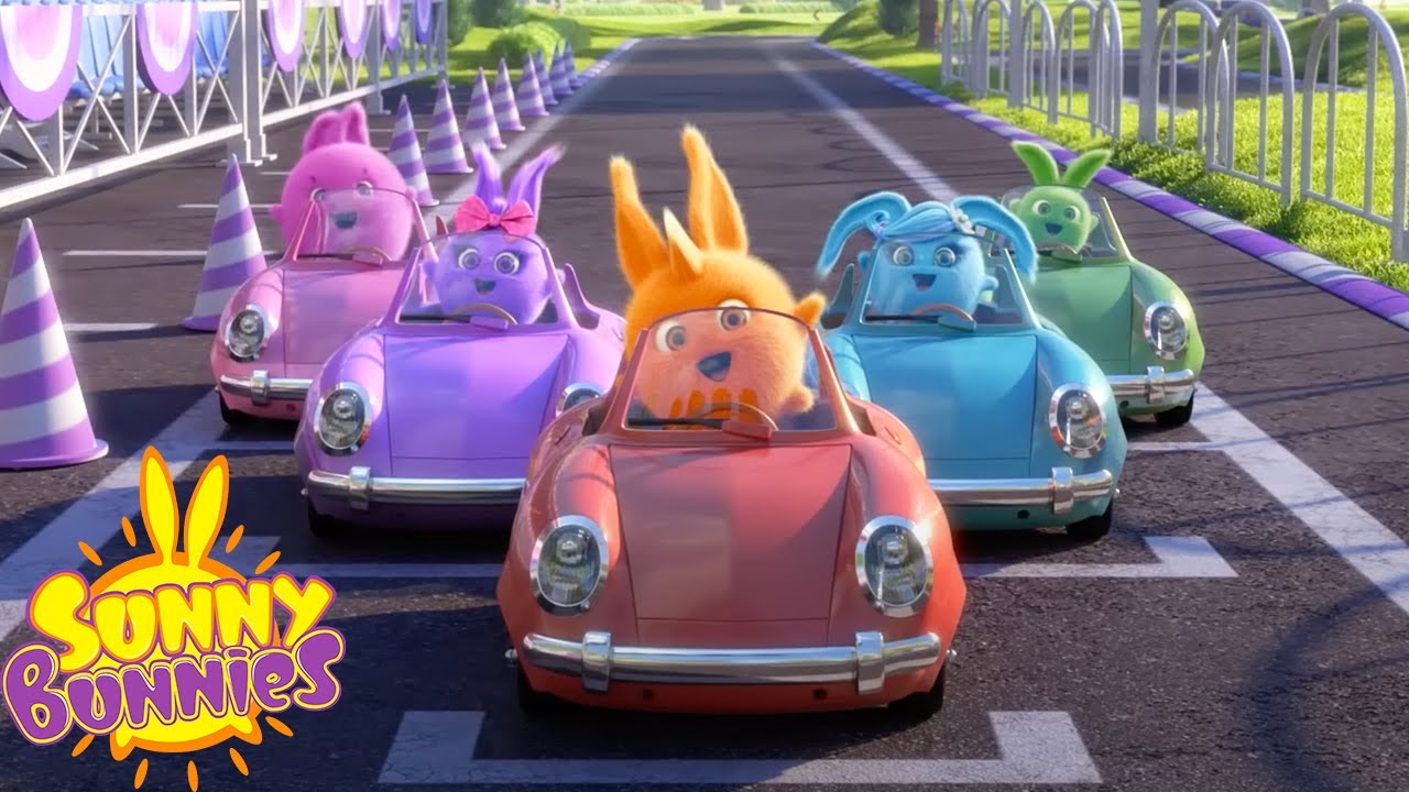 Sunny Bunnies - RACING CARS | Funny Cartoons For Children
