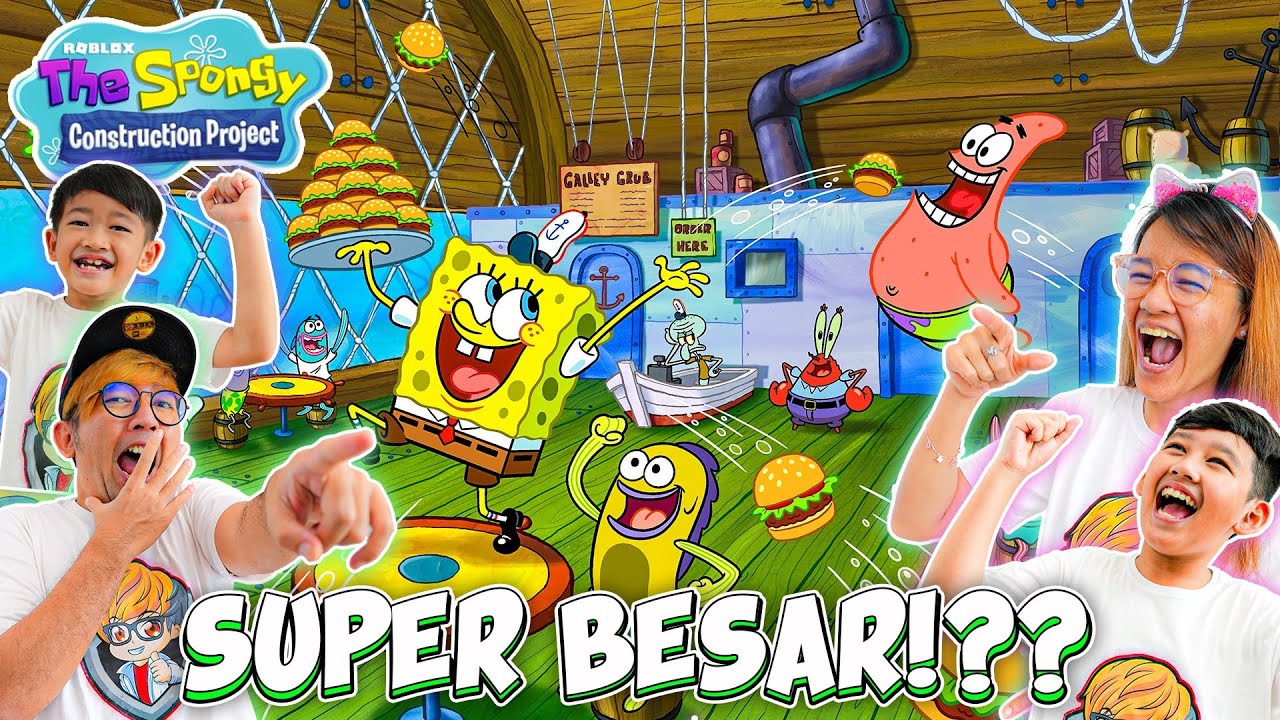 BANG CUPU JADI SPONGEBOB DI ROBLOX!! MIKACIL JADI PLANKTON MAMACIL JADI PATRICK MIKOCILSQUIDWARD?!