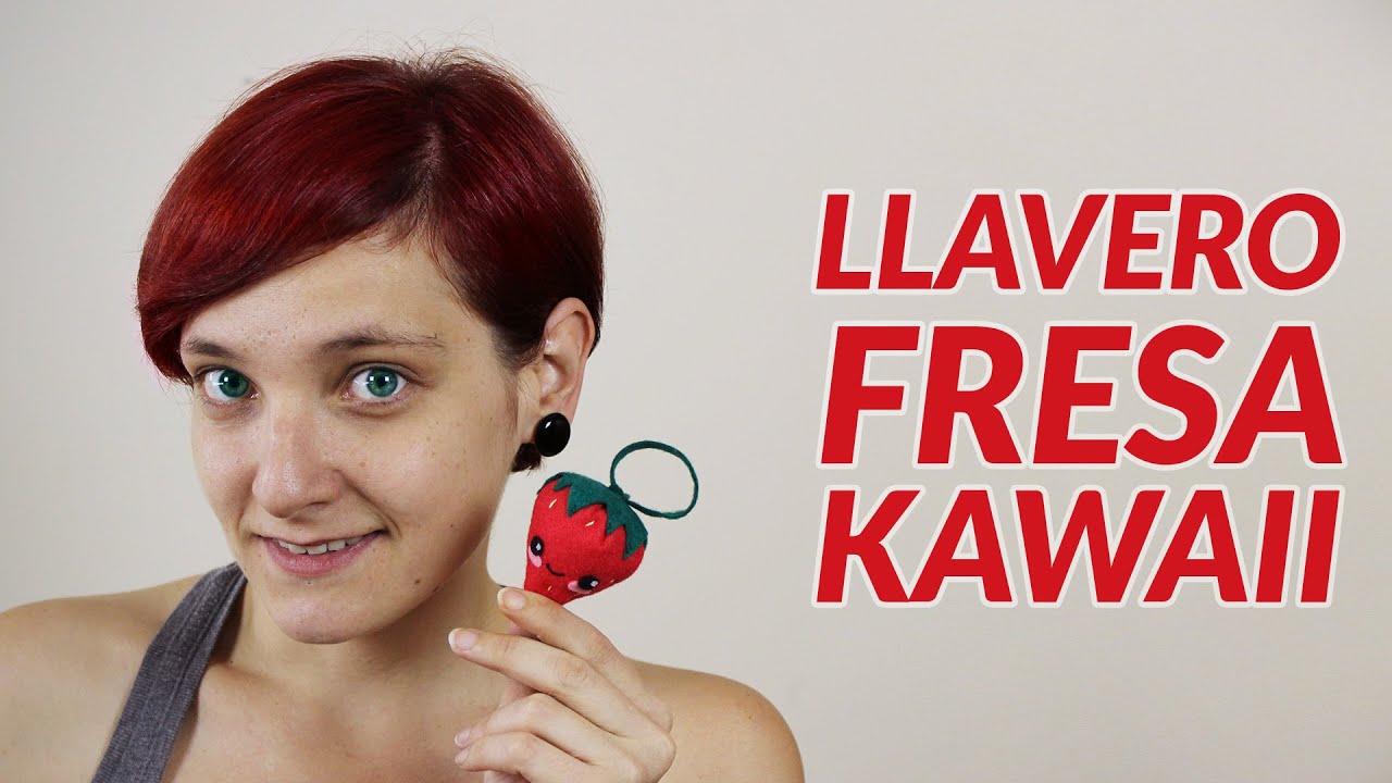 Manualidades paso a paso: Como hacer un llavero de fieltro con forma de fresa