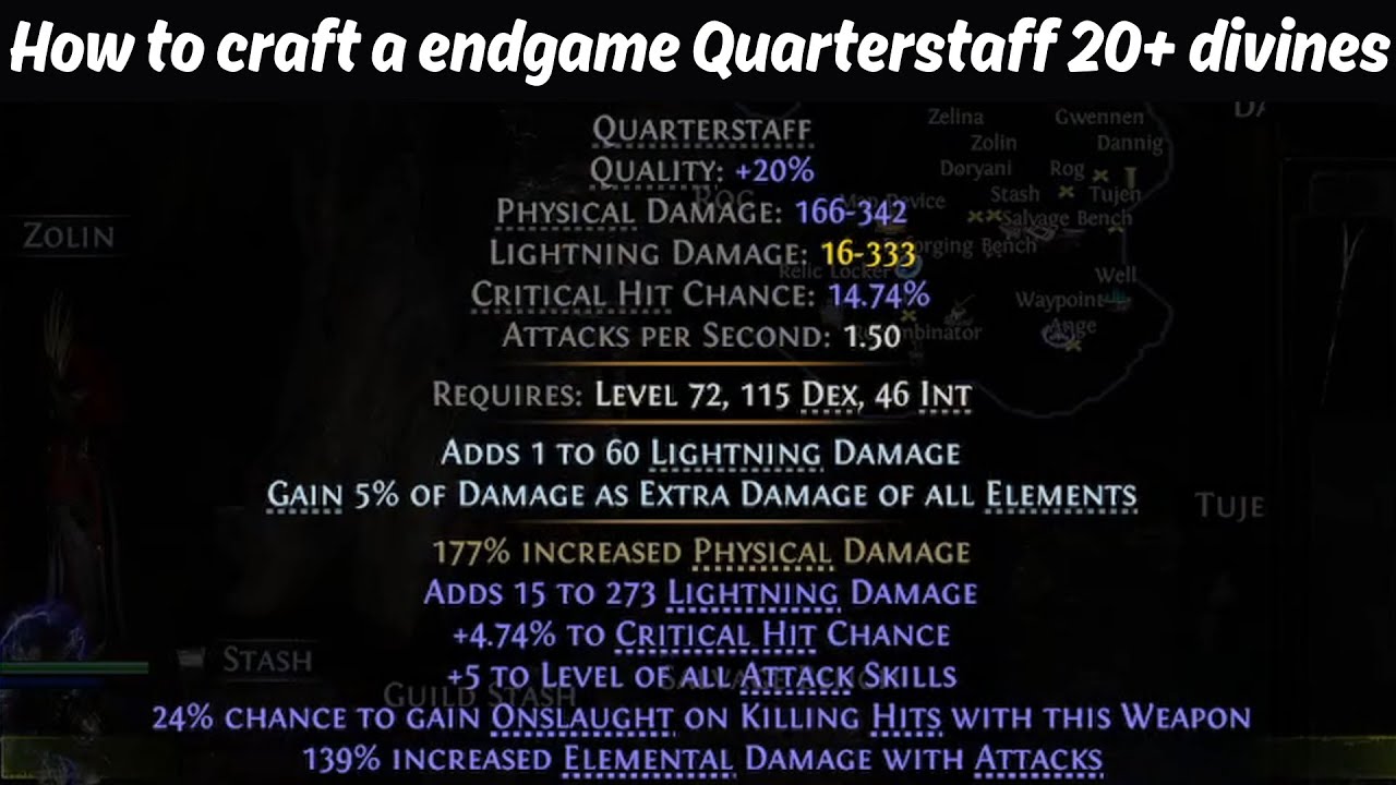 Endgame Quarterstaff craft 20 div+ | PoE 2 0.4