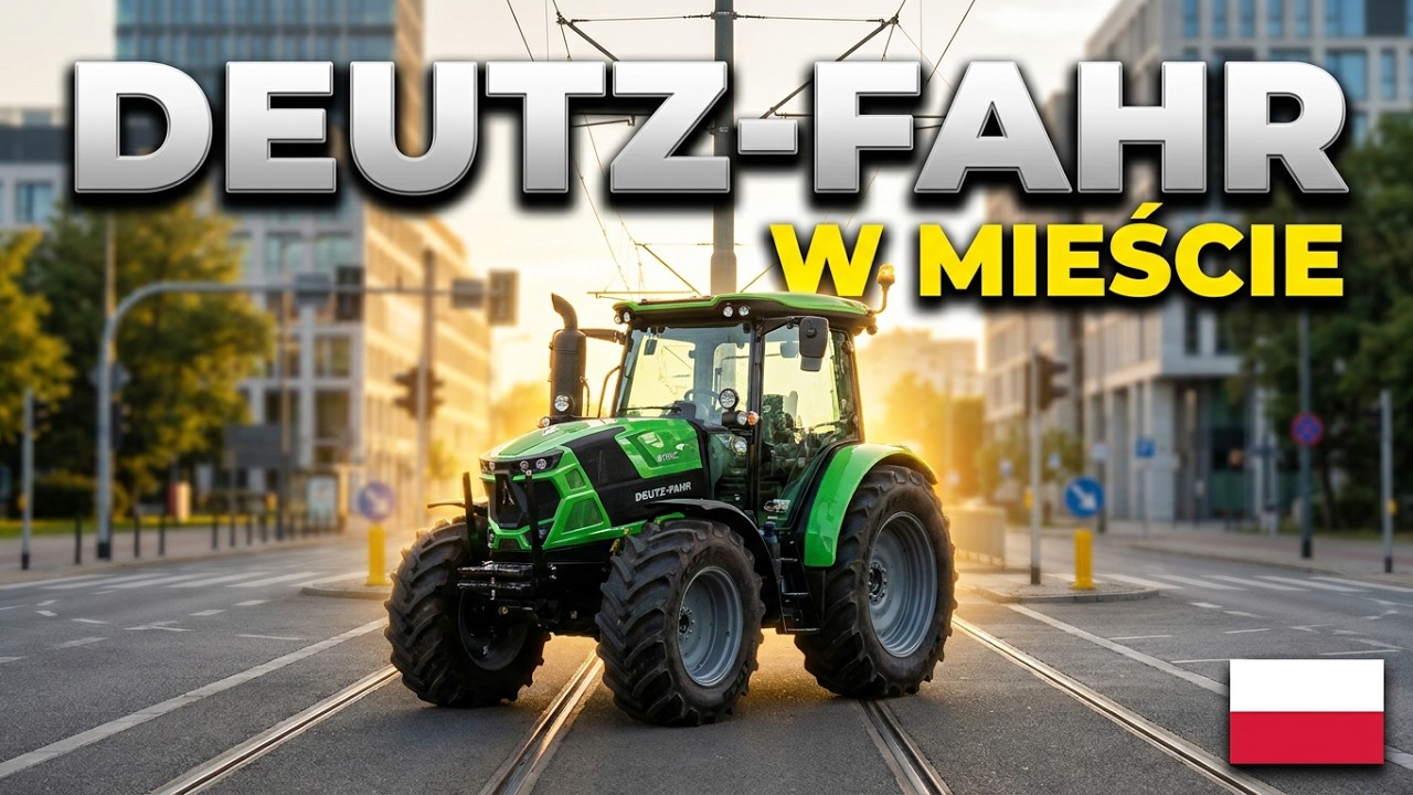 Traktor Deutz Fahr 6115C 👉 a dookoła... tramwaje 🧐