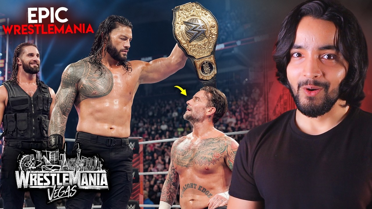 Roman Reigns Vs CM Punk Shocking Wrestlemania 42🔥.....(Seth Rollins Entry)
