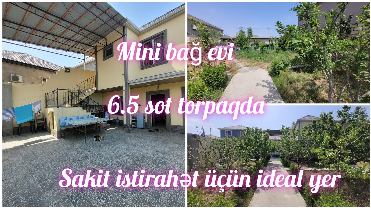6.5 sot torpaqda Super Mini Bağ Evi Təcili Satılır. 0508740416