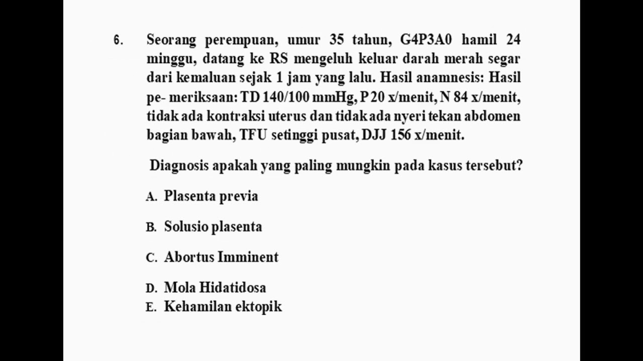VIDEO PEMBAHASAN SOAL UKOM BIDAN 2019 TOPIK KEHAMILAN 1