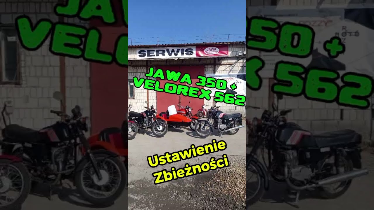 Jawa 350 + Velorex 562 - ustawienie zbieżności