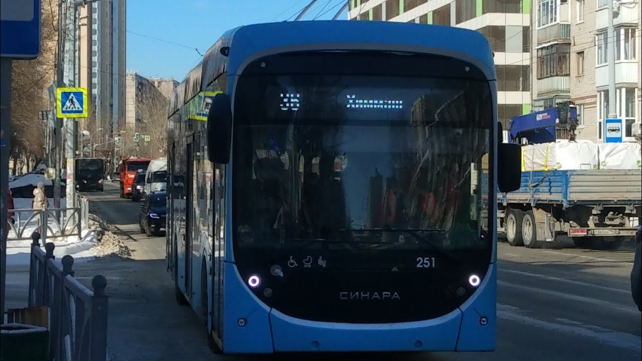 Поездка на троллейбусе Синара 6254.00 251, маршрут 36, Екатеринбург