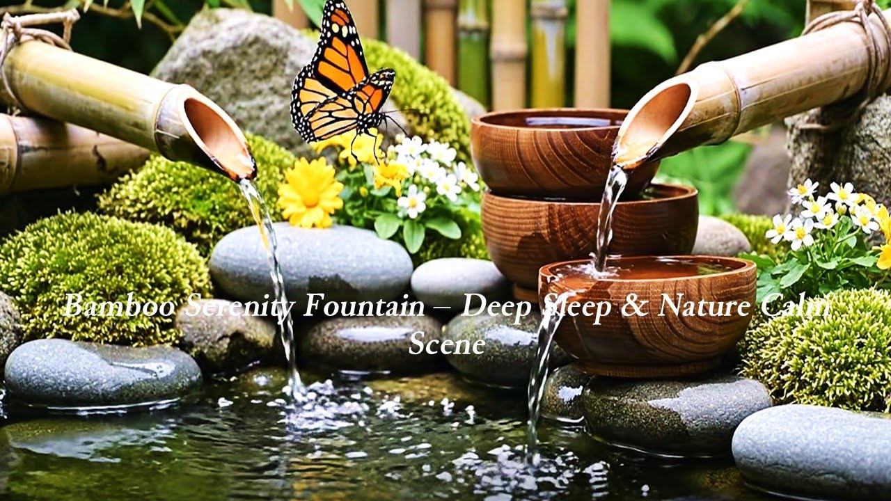 #Bamboo Serenity Fountain – Deep Sleep & Nature Calm Scene