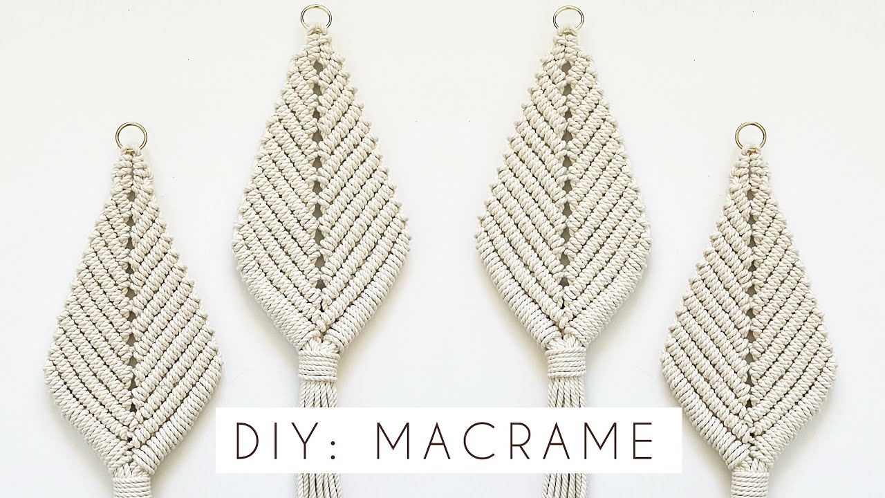 DIY: MACRAME LEAF TUTORIAL | INTERMEDIATE MACRAME PATTERN | MACRAME FEATHER