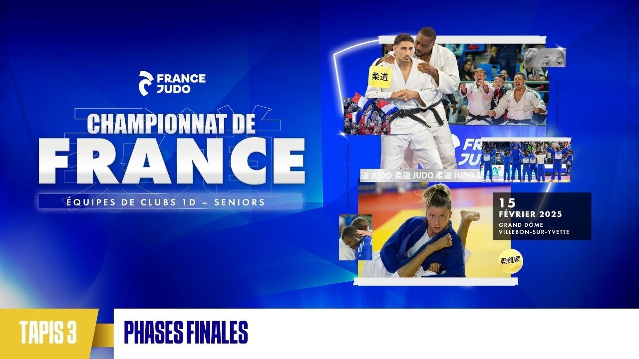 Tapis 3 Phases Finales : Championnat de France par équipes de clubs 1D 2025