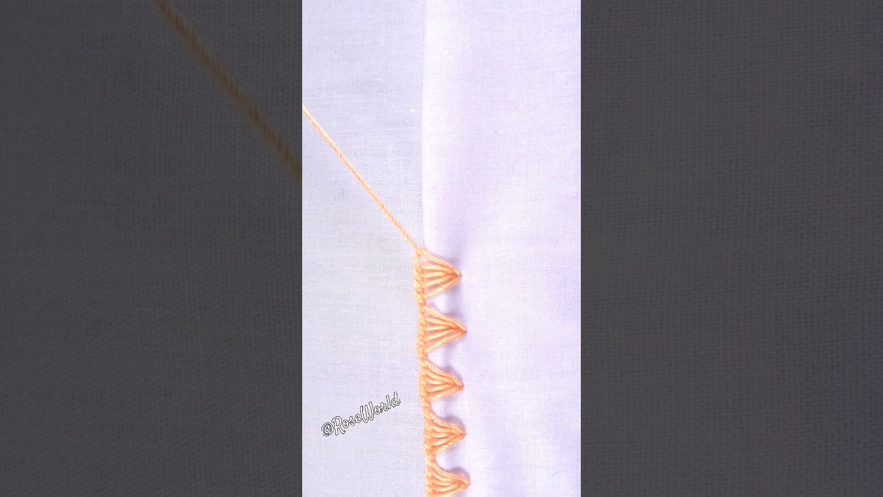 🧡Most Demanding basic stitch border embroidery design🔥🔥 #viral #embroidery