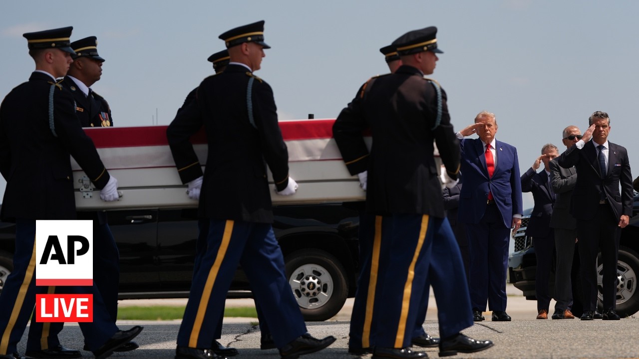 Trump attends a dignified transfer of 4 US troops killed in the Middle East