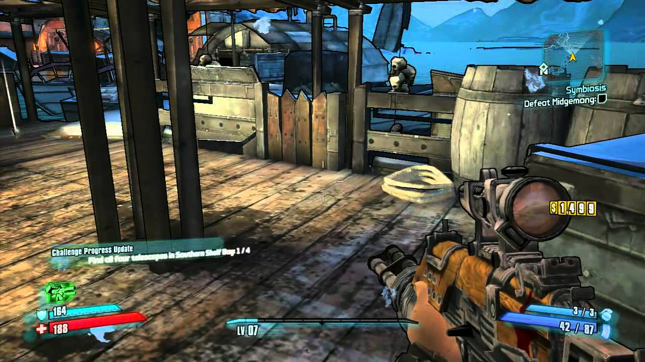 Borderlands 2 - All Area Challenges with Vault Symbols - Southern Shelf - Bay