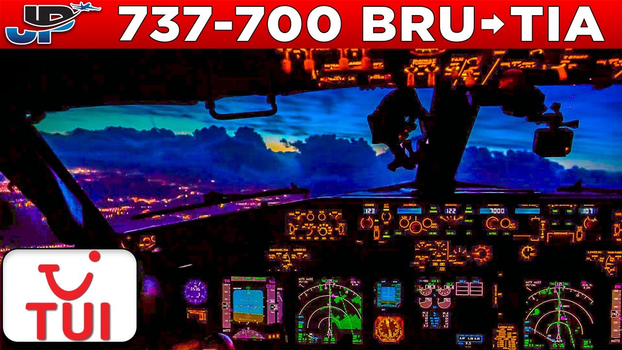 TUI 737-700 Cockpit from Brussels🇧🇪 to Tirana🇦🇱