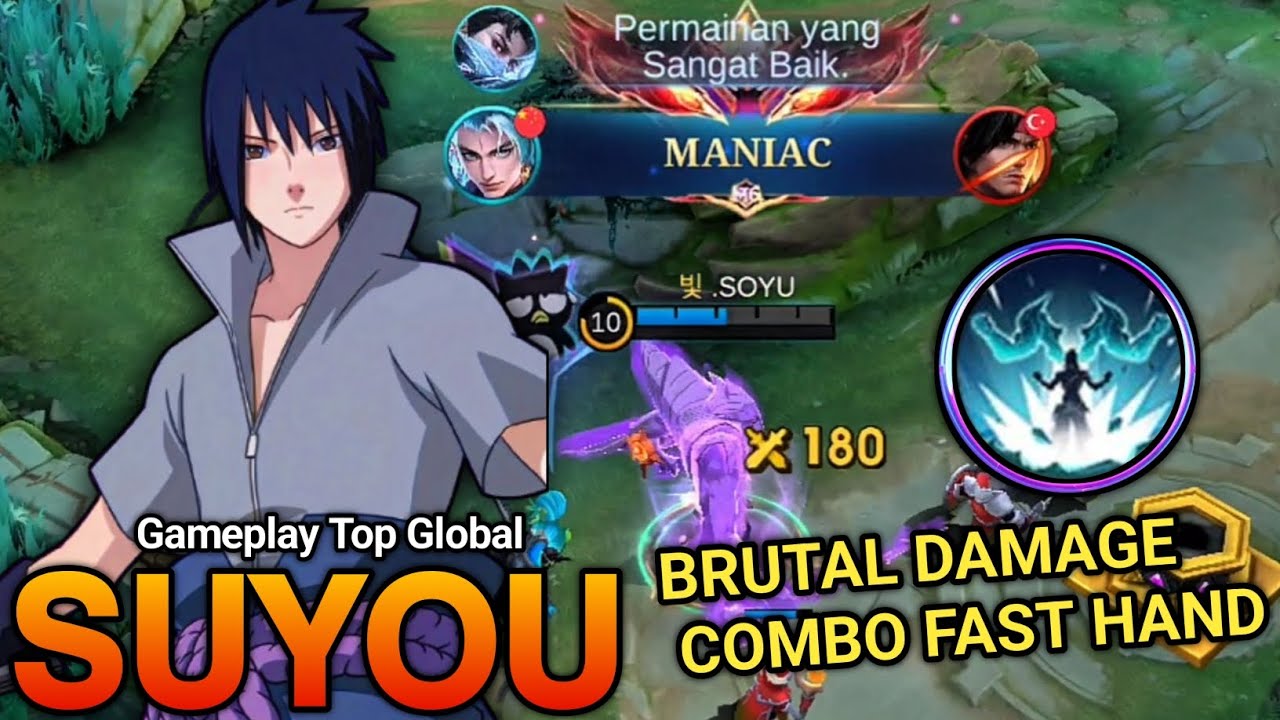 Fastest Game🔥Suyou Build Damage Brutal Fast Hand_Gameplay Top Global ~ Mobile Legends 