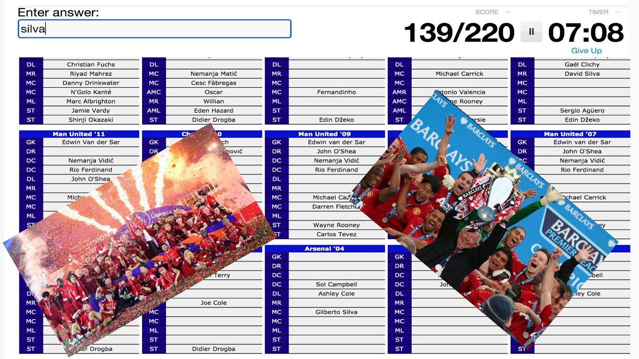(ASMR) Can I Name Every Premier League Champion? | Sporcle Quiz | Keyboard Sounds