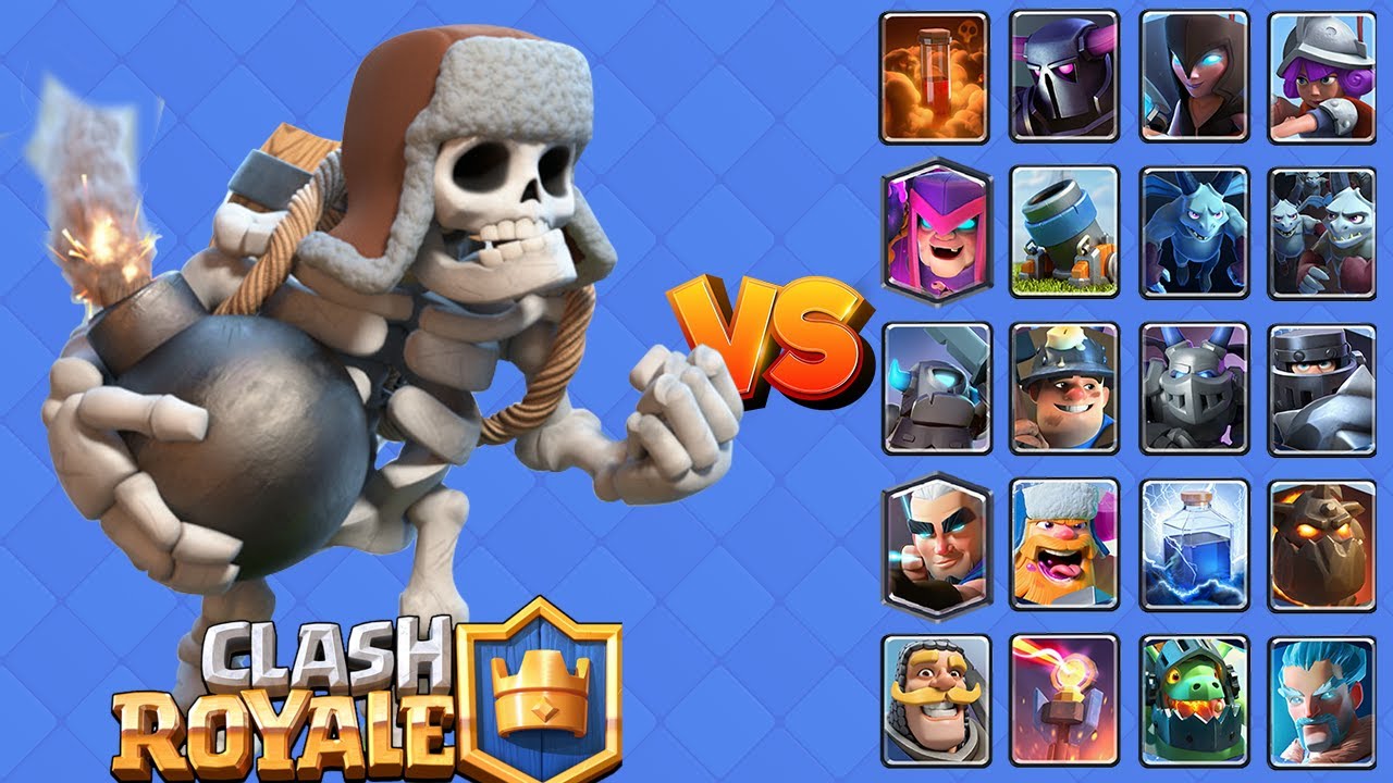 GIANT SKELETON vs ALL CARDS | Clash Royale - Royal OVS