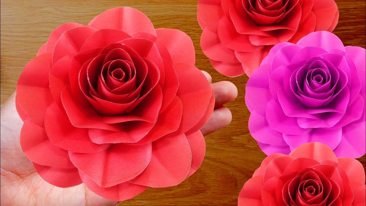 How to Make Easy and Simple Paper Rose : DIY Paper Flower Crafts