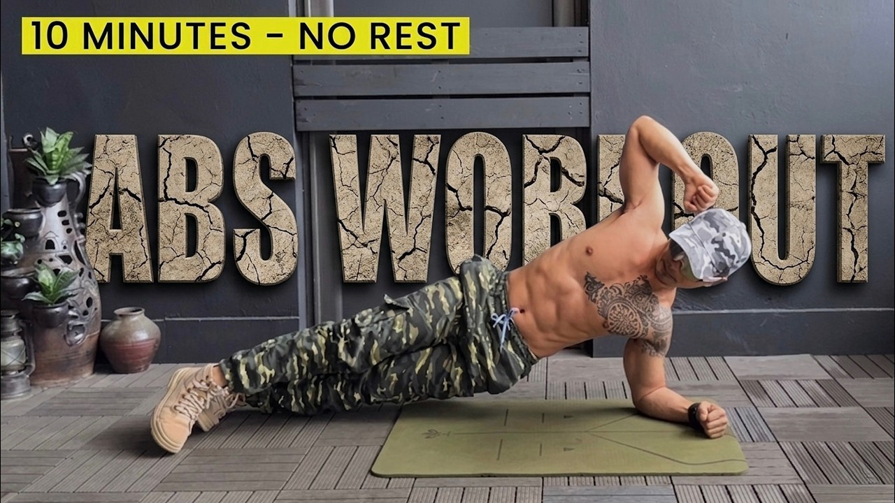 10 Min ABS WORKOUT ( No Rest ) | Get More Defined Six-Pack Abs in 14 Days