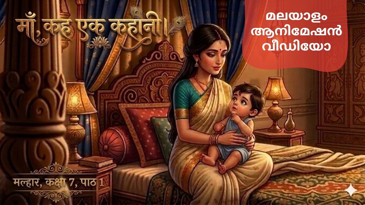 CBSE/KV-MALHAR- Class 7 - Hindi - Chapter 1- Maa Kah Ek Kahani - Malayalam Textual Explanation
