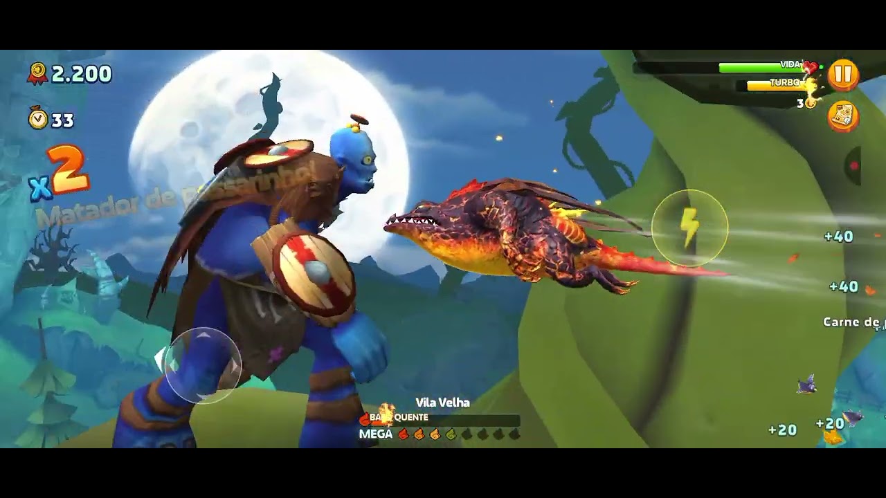 Jogando hungry dragon mas um escolhi o dragão para o outro
