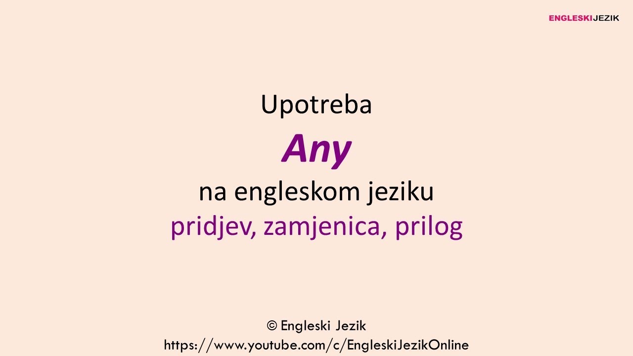 Upotreba ANY na engleskom jeziku kao pridjev, zamjenica i prilog