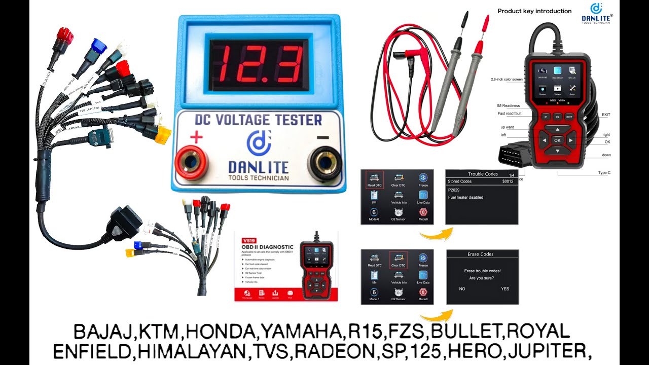Danlite DC Voltage Tester 100% Accuracy Heavy Wire Quality
