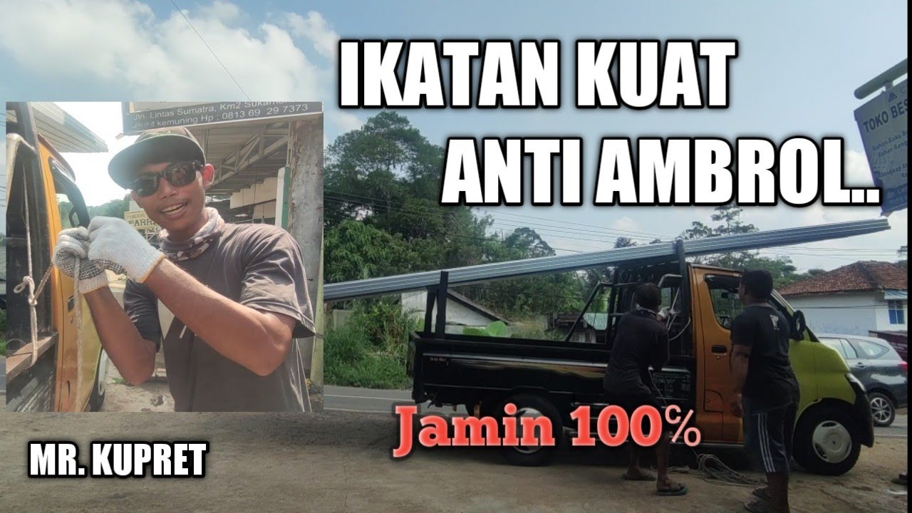 Cara mengikat barang panjang di mobil pick up