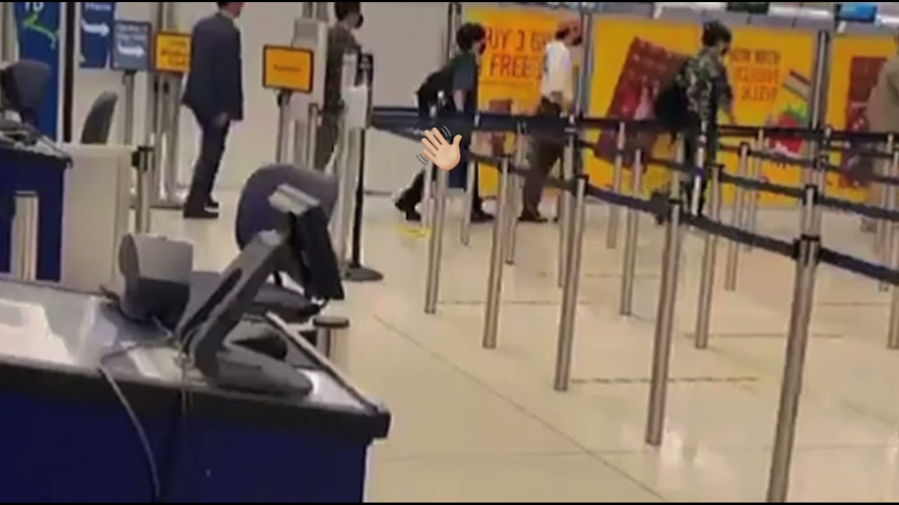 Taehyung and Jungkook in airport back to Korea (Taekook)