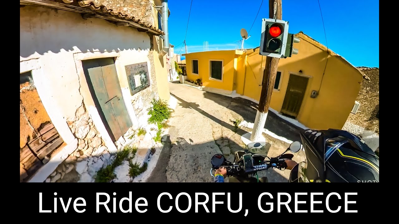 Live drive from Ano Korakiana to Sokraki village Corfu, Greece