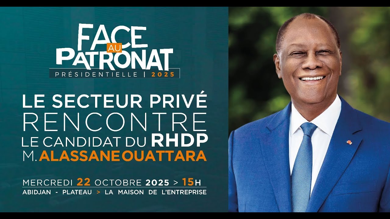 'FACE AU PATRONAT' reçoit le candidat du RHDP, M. Alassane OUATTARA