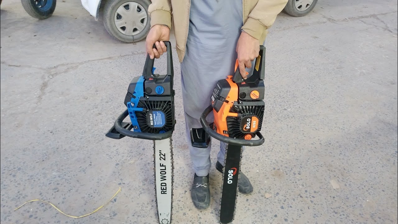 Solo chainsaw 6200 model. 22 inch blade full pressure  . Chainsaw setting details 