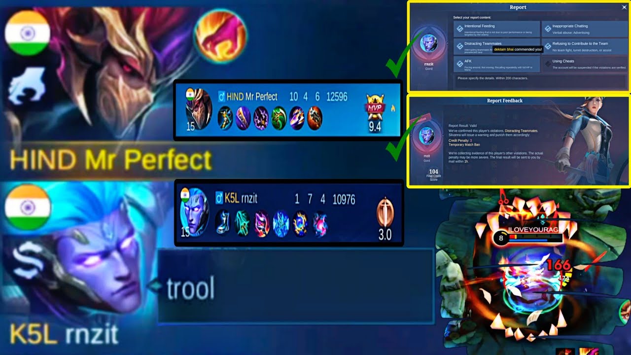 PLEASE REPORT SUCH PLAYERS .When the feeder is on the team MYTHIC RANK .. Moba Legends: 5v5!
