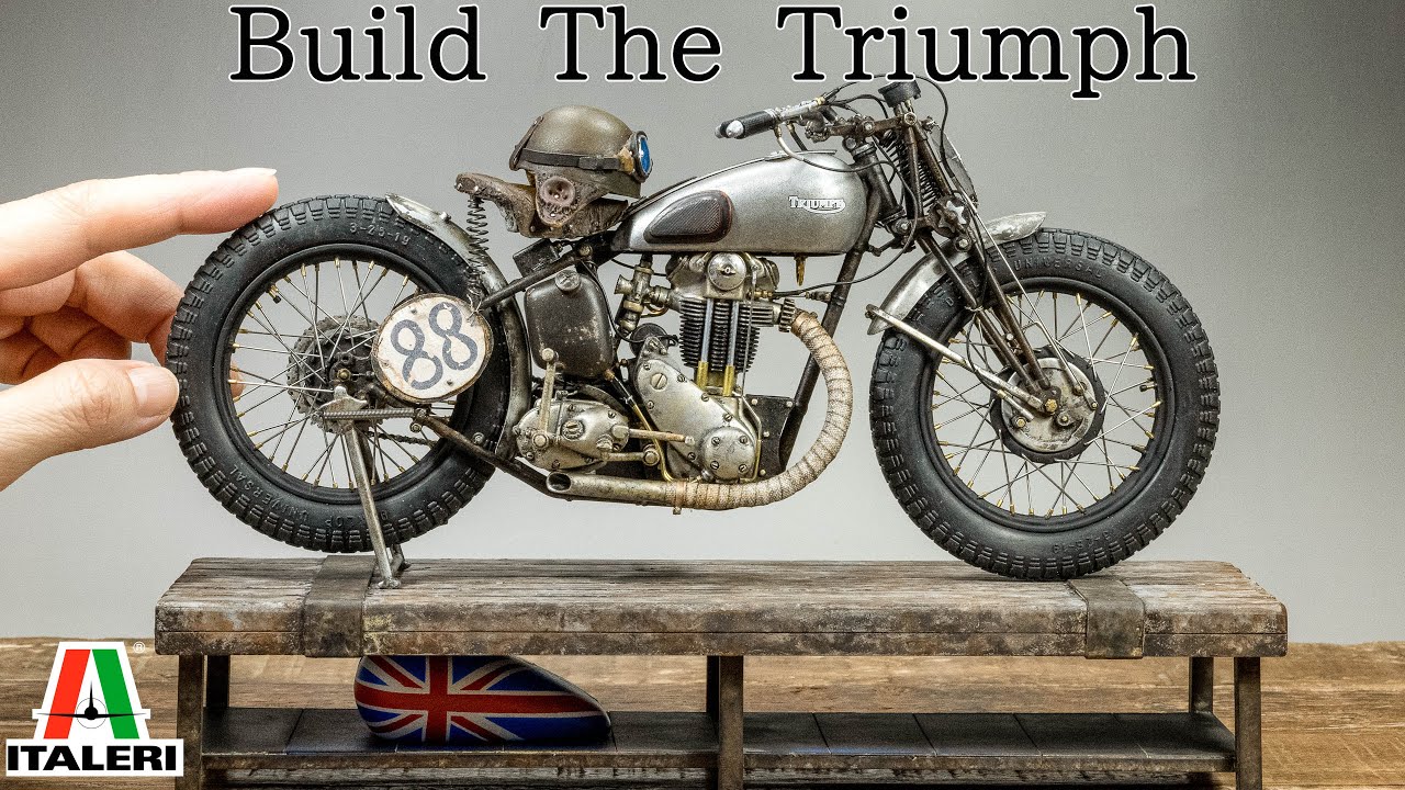 Build The Italeri Triumph Bobber bratstyle イタレリ トライアンフを作る