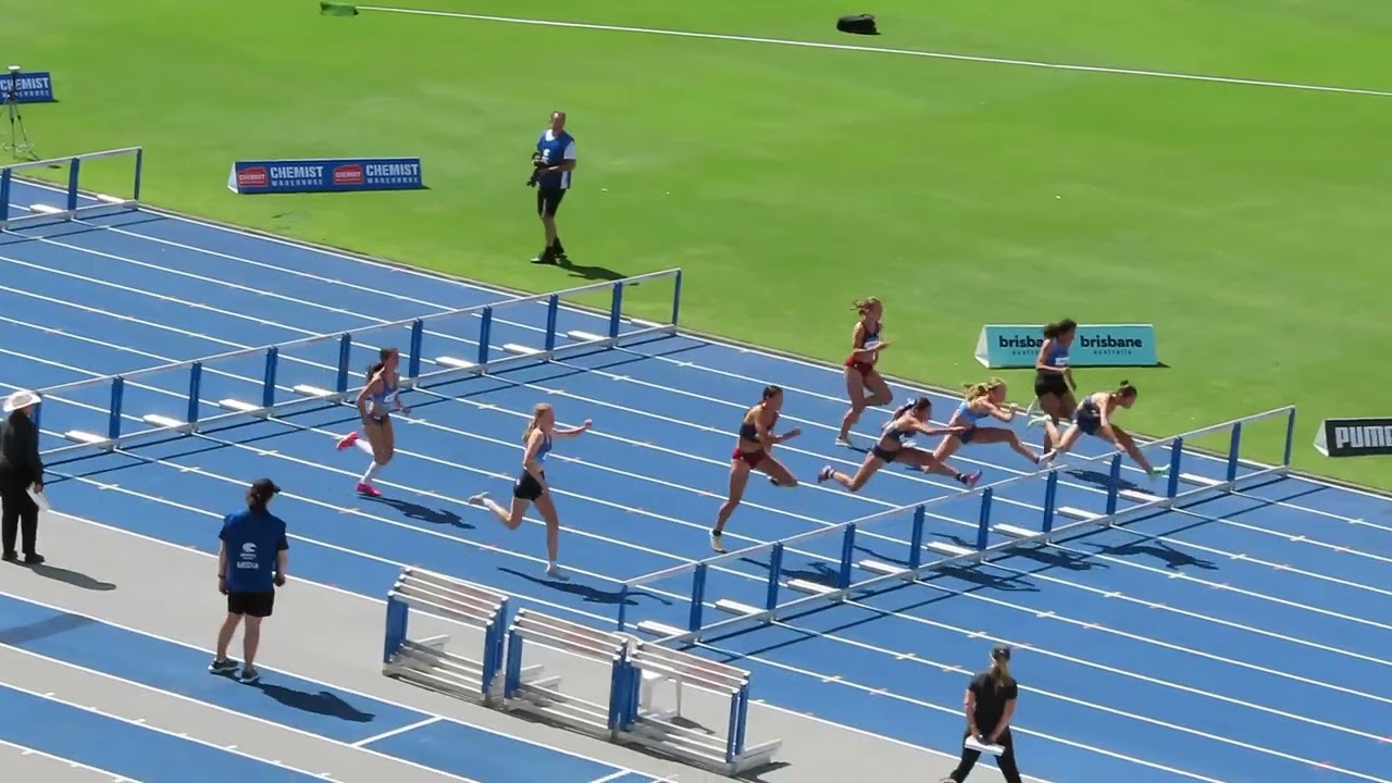 90m Hurdles U15 Women Final, Australian Junior Championships, QSAC 15 April 2023