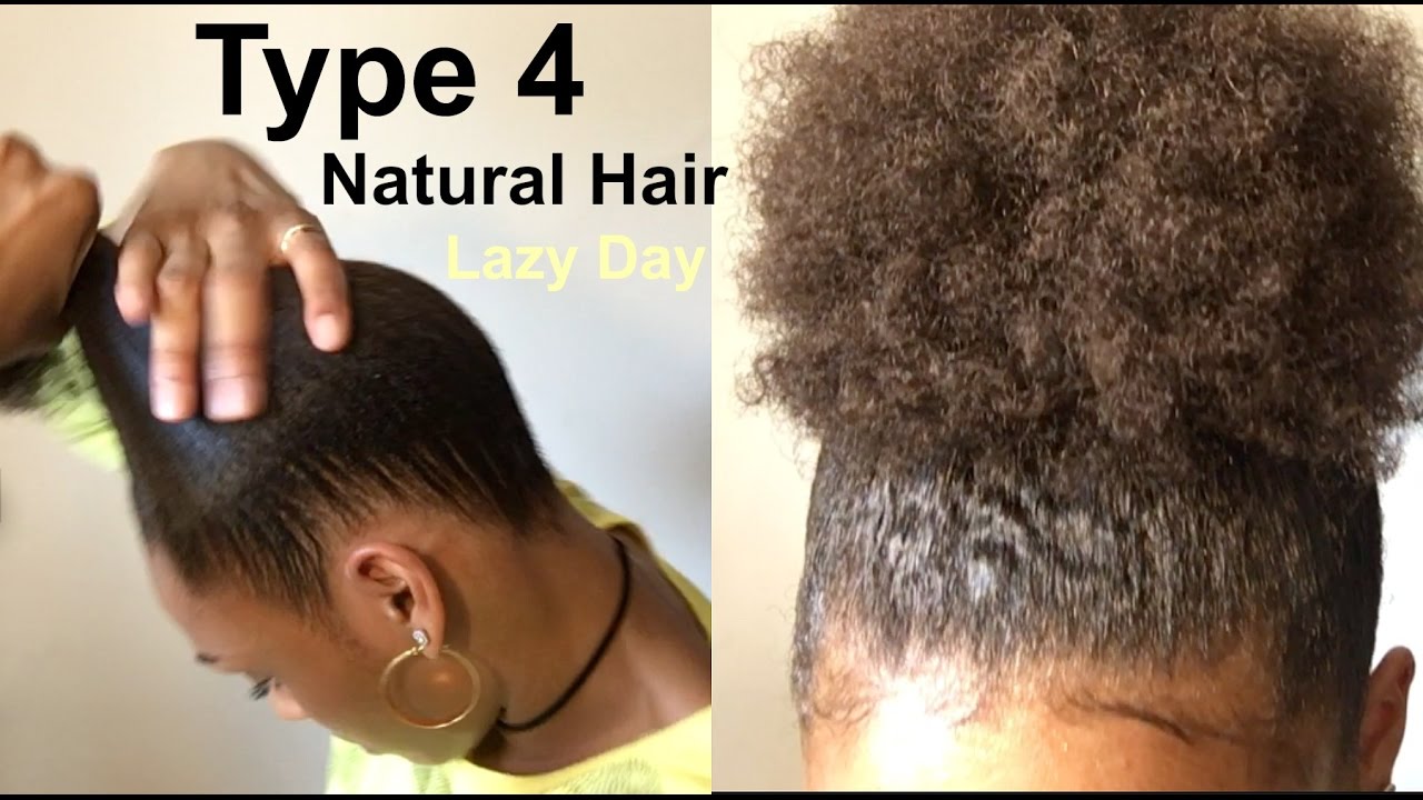 Lazy Hairstyle for Thick, Kinky Curly Natural Hair | How To: Sleek High Puff 2016 | 4a, 4b, 4c