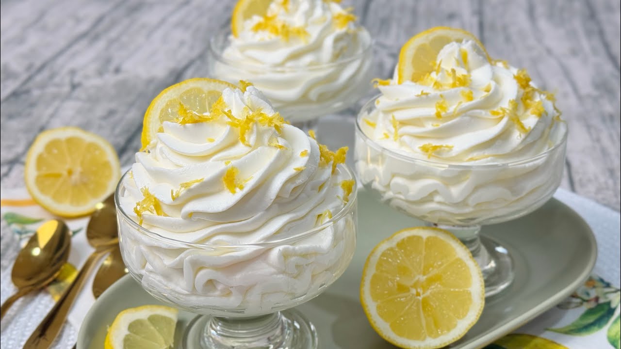 Mousse al Limone facile senza uova