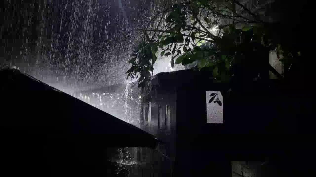 Strong Rain Sounds on Tin Roof for Deep Sleep