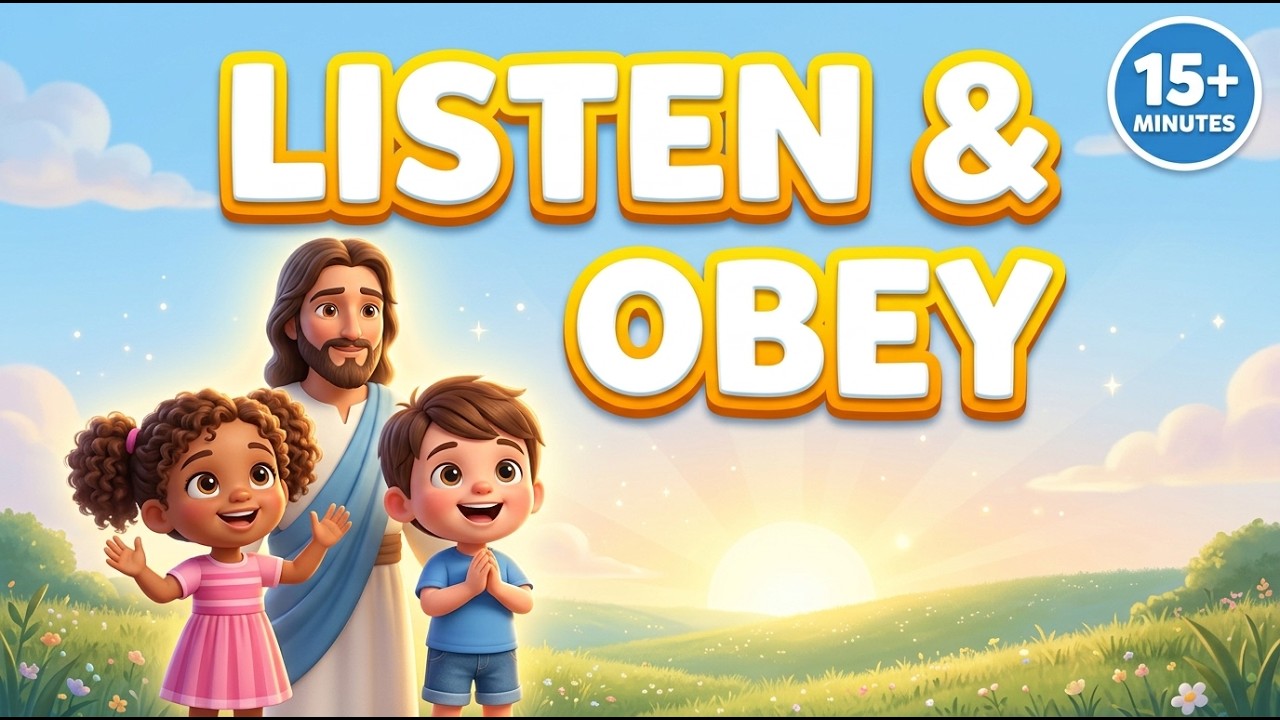 I Can Obey! 15 Mins of Christian Songs for Kids about Listening #biblesongs #kidsworship #kidspraise