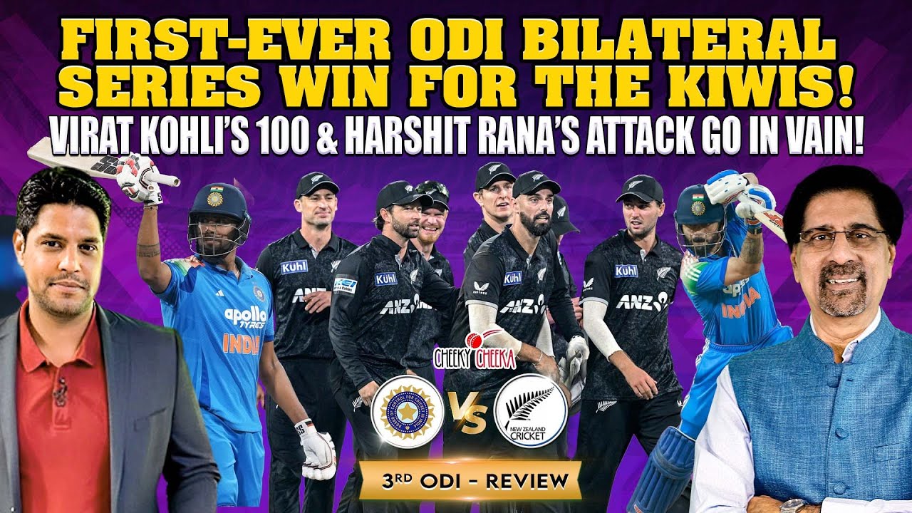 FIRST-EVER ODI BILATERAL SERIES WIN FOR THE KIWIS! | Kohli’s 100 & Harshit Rana’s Attack go in vain!
