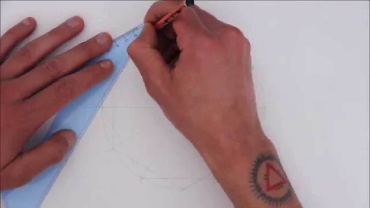 How to draw - geometry - full tutorial - basic construction of an extended 12-fold rosette