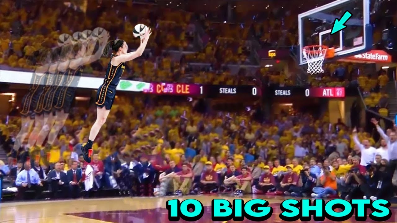 Caitlin Clark's 10 Big Shots - Including the Impossible One!