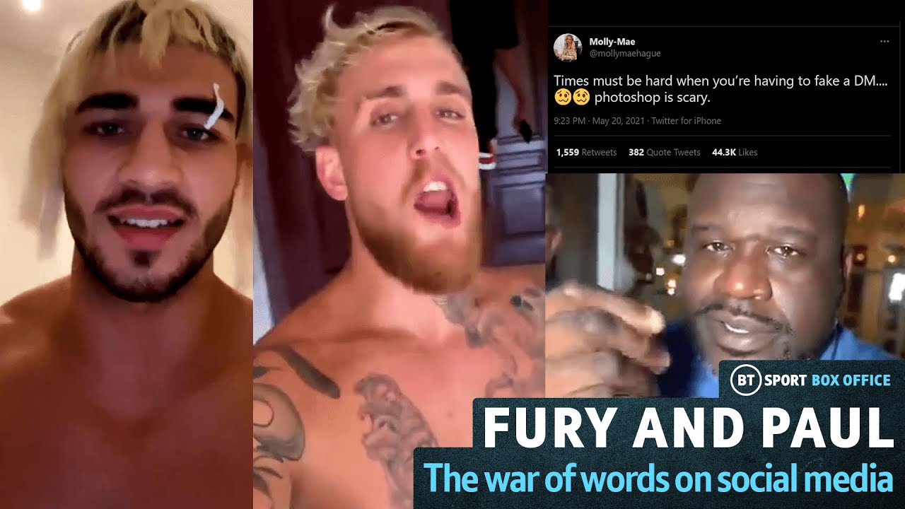 Tommy Fury v Jake Paul: The War Of Words On Social Media Started Off By Tyson Fury On Twitter