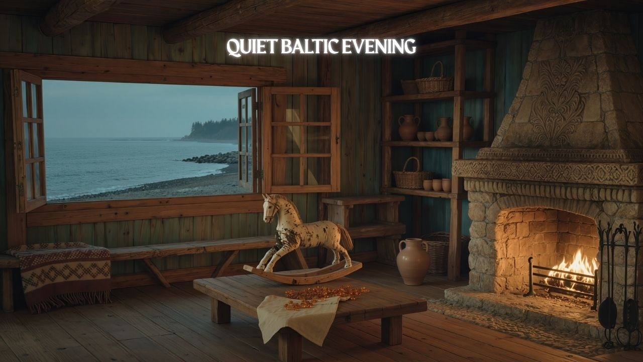 Quiet Baltic Evening | Relaxing Ambient Music by The Fireplace