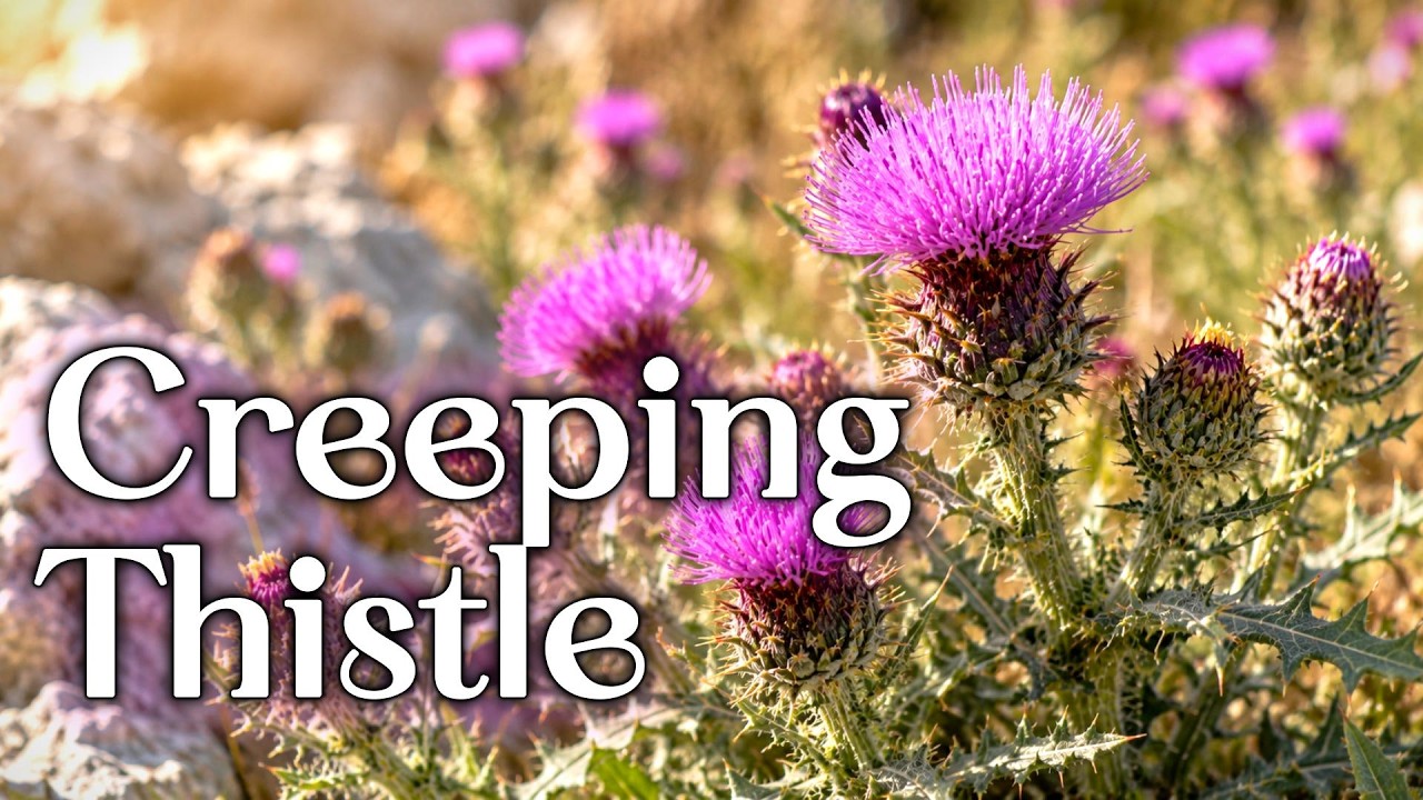 The Wandering Whispers of Creeping Thistle, flower scenery, beautiful flowers