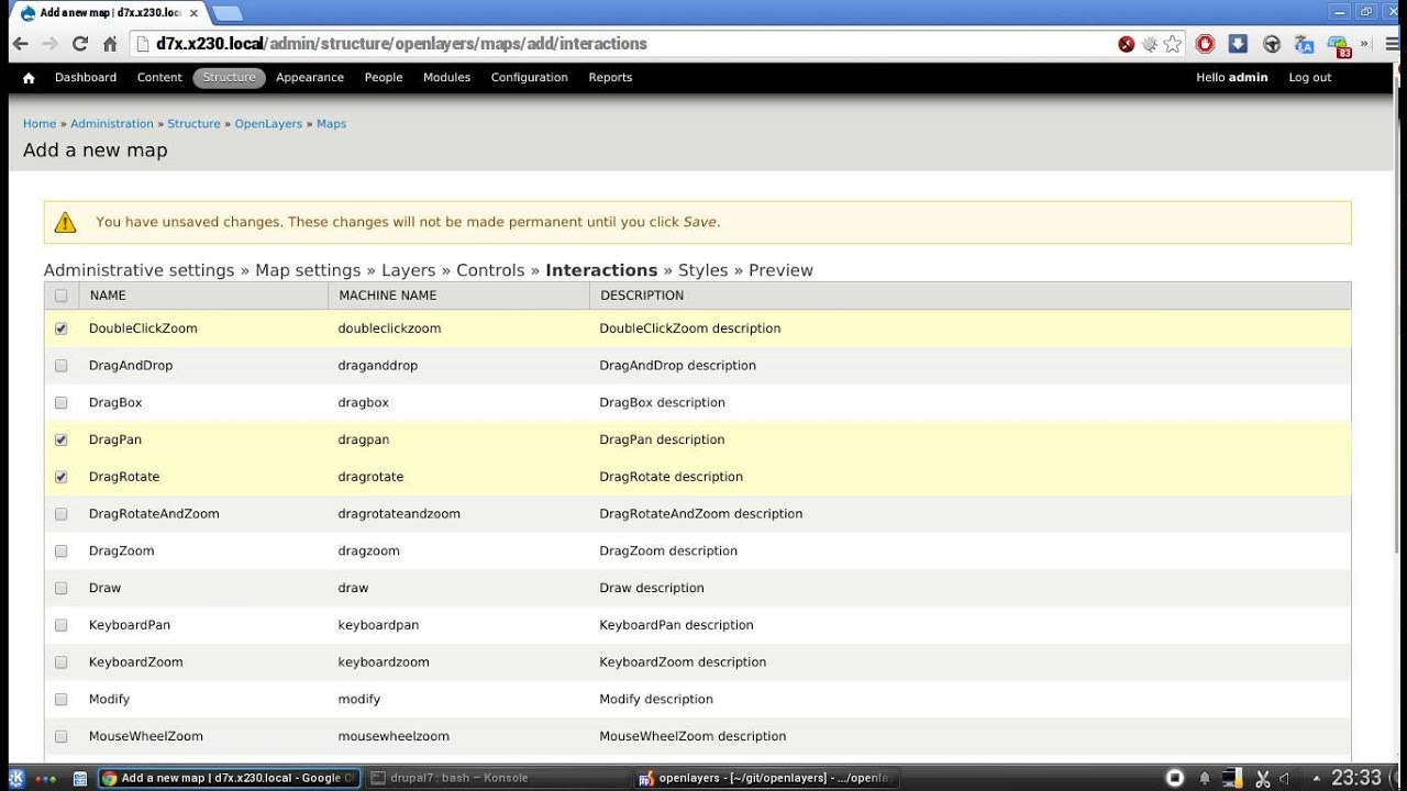 OpenLayers 3.x: Set center of a map using another map, contextual links and hook_requirements.