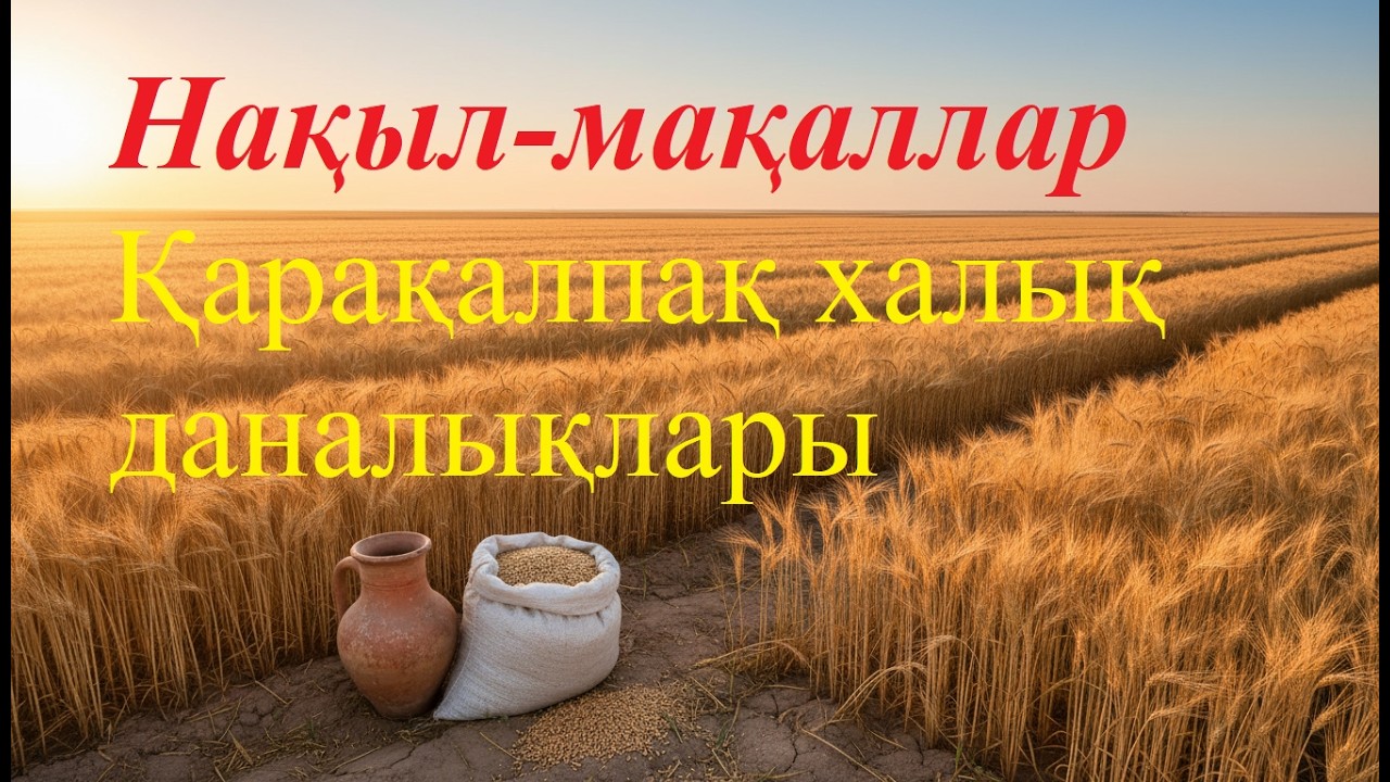 Накыл-макаллар. Халык даналыклары. Дийханшылык. Каракалпакша косыклар, Qaraqalpaqsha qosiqlar.